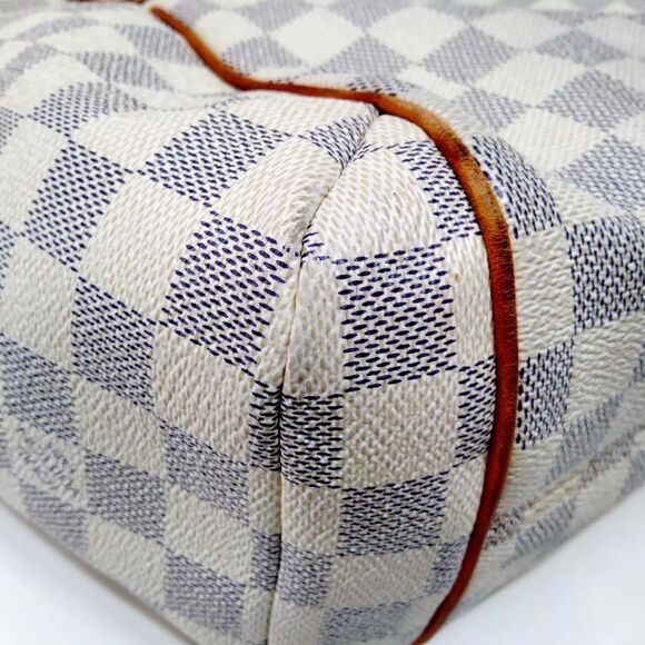 Auth Louis Vuitton White Azur Damier Totally PM Shoulder Bag Tote N51261 - Picture 6 of 9